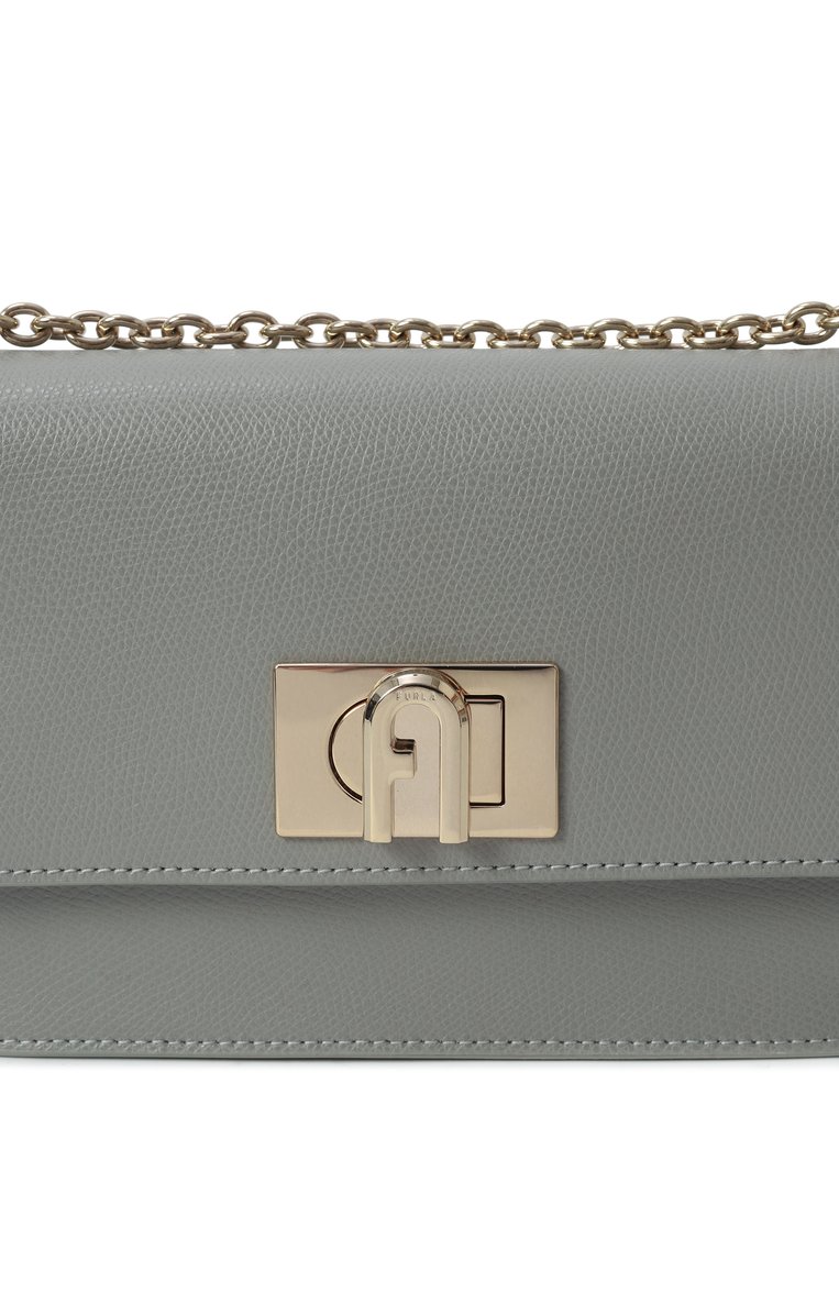Женская сумка furla 1927 mini FURLA серого цвета, арт. BAFKACO/ARE000 | Фото 3 (Ремень/цепочка: На ремешке; Размер: mini; Материал: Натуральная кожа; Драгоценные камни: Проставлено; Материал сплава: Проставлено)