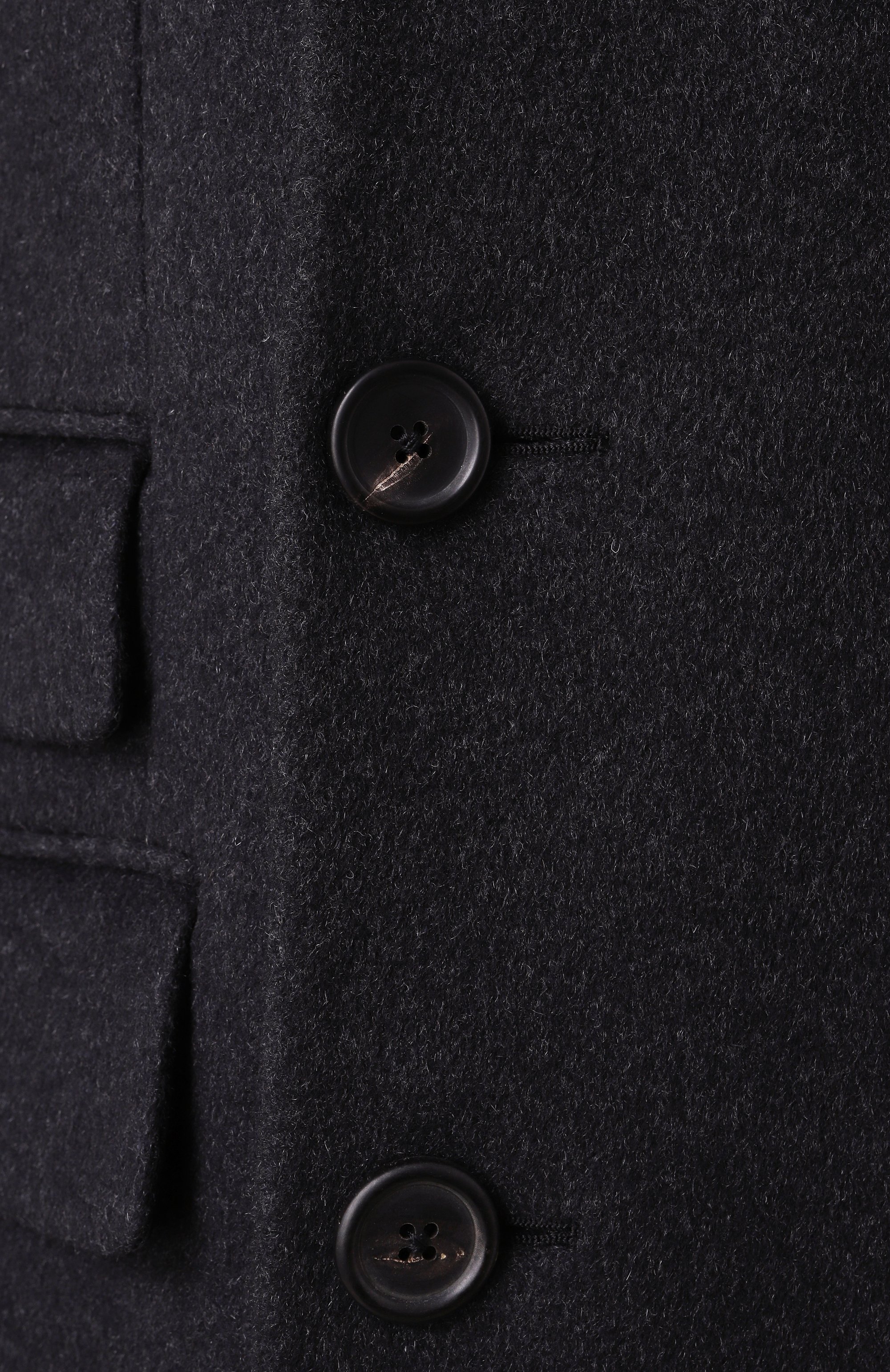 Кашемировое пальто с воротником из нутрии PRADA, арт. UC337D-1HM7-F0308-142, фото 6