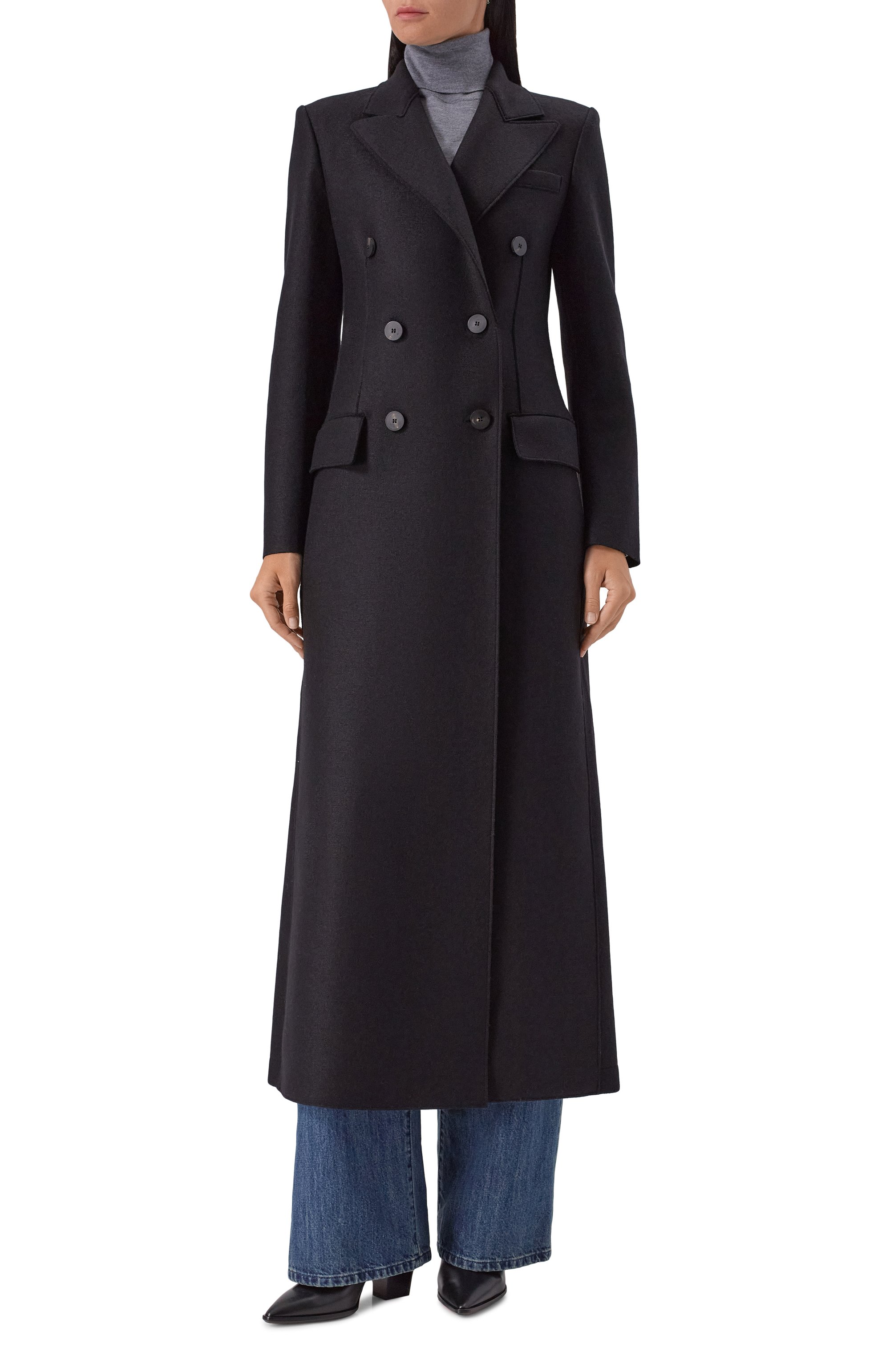 Шерстяное пальто HARRIS WHARF LONDON черного цвета по цене 135000 руб., арт. AA1604MLK, фото 3 Шерстяное пальто HARRIS WHARF LONDON, арт. AA1604MLK, фото 3