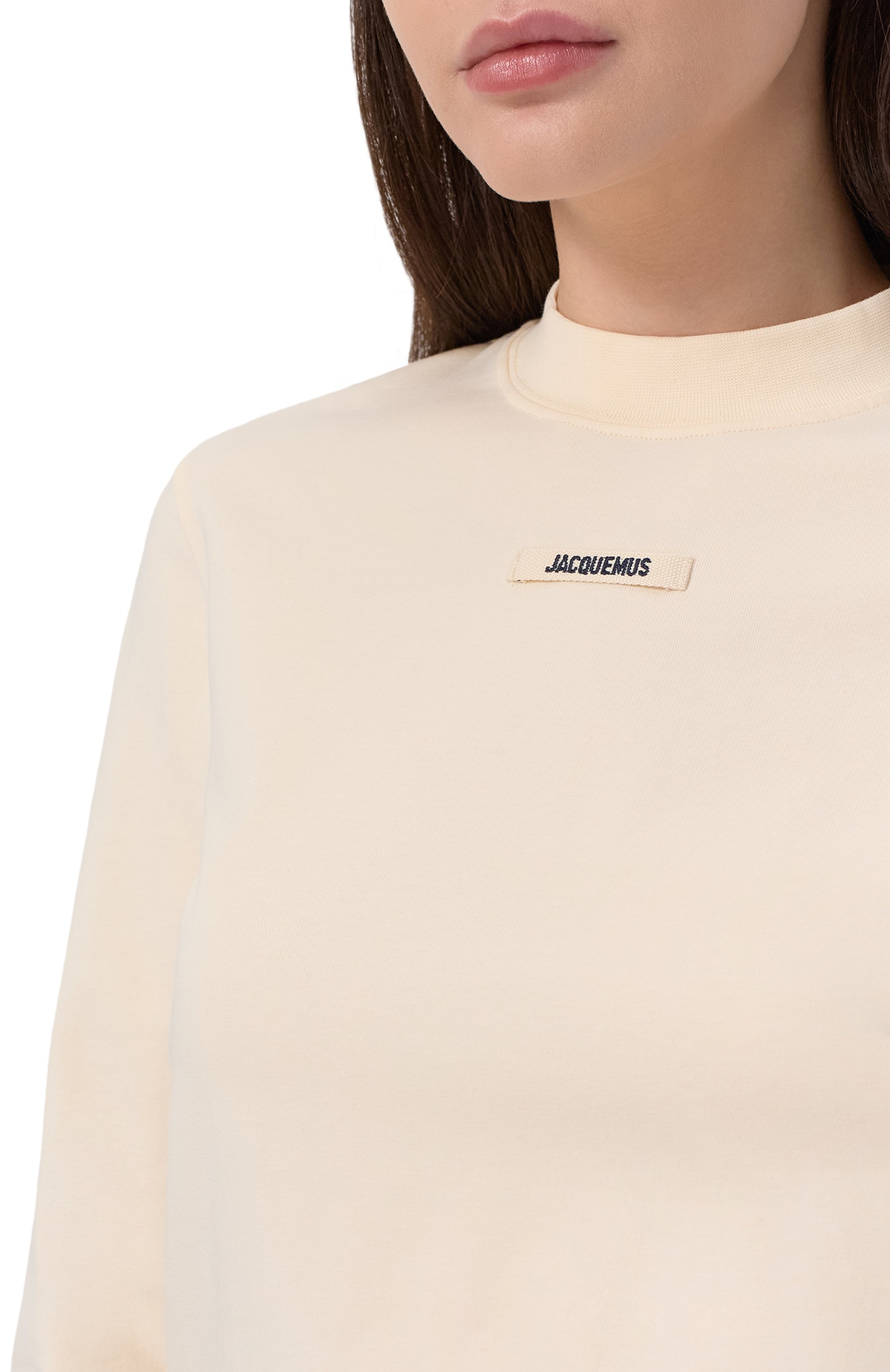 Хлопковый лонгслив JACQUEMUS кремового цвета по цене 25950 руб., арт. 24E241JS155/2031, фото 5 Хлопковый лонгслив JACQUEMUS, арт. 24E241JS155/2031, фото 5
