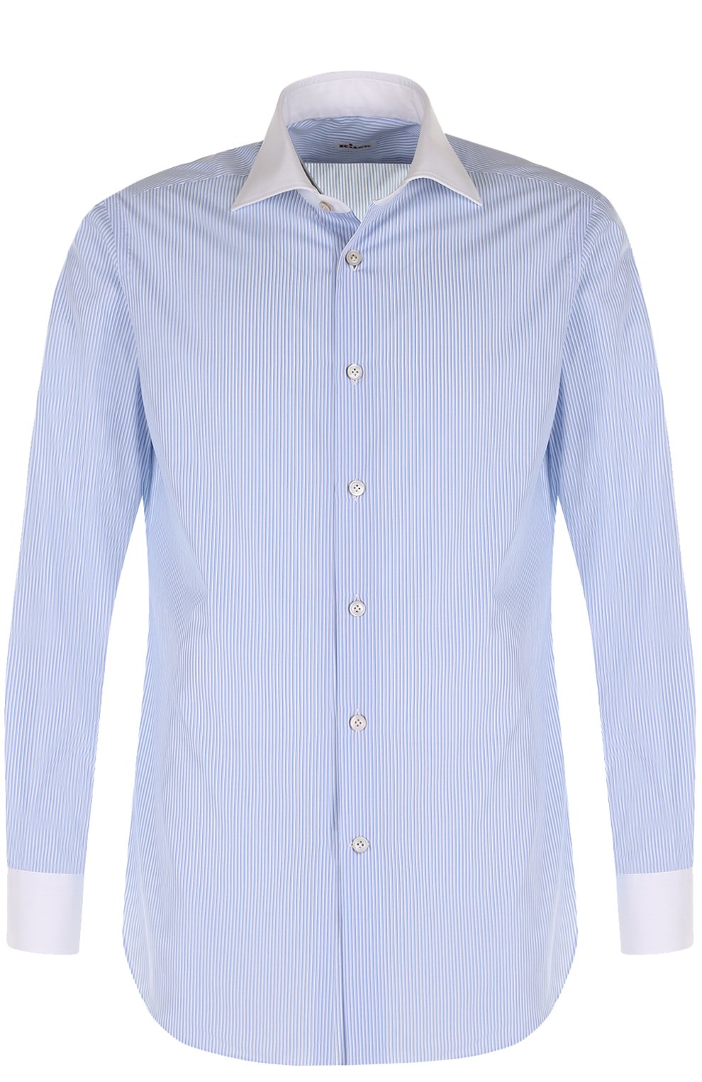 Хлопковая сорочка с воротником акула KITON, арт. UCIH0601901002, фото 1