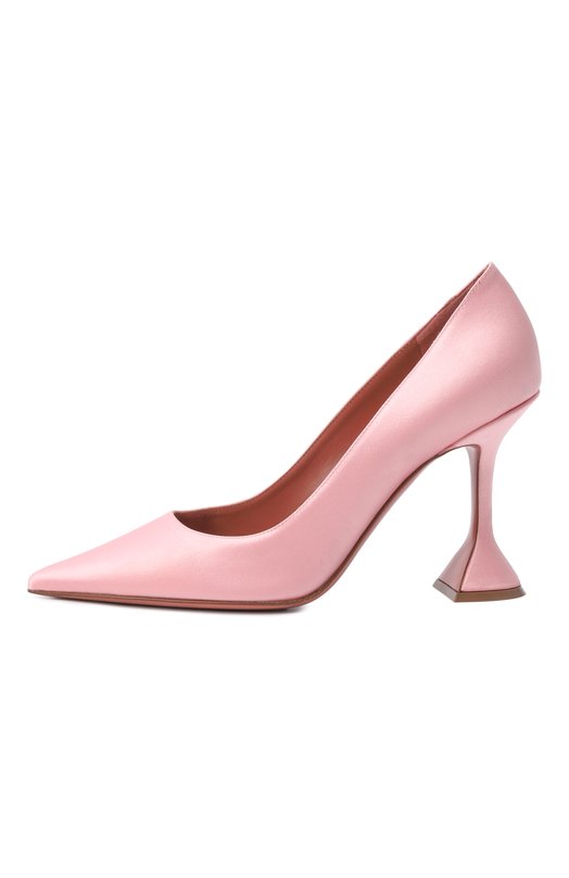 Атласные туфли Ami 95 Amina Muaddi AMI PUMP 95/SATIN Розовый  AMI PUMP 95/SATIN Фото 4