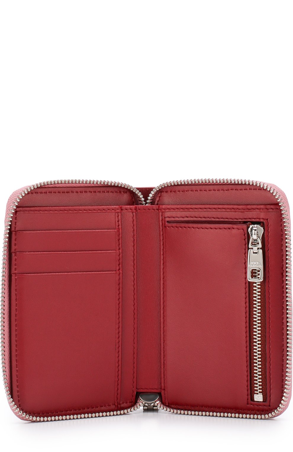Кожаный кошелек на молнии с логотипом бренда DOLCE & GABBANA розового цвета по цене 66600 руб., арт. BI0920/AH330, фото 3 Кожаный кошелек на молнии с логотипом бренда DOLCE & GABBANA, арт. BI0920/AH330, фото 3