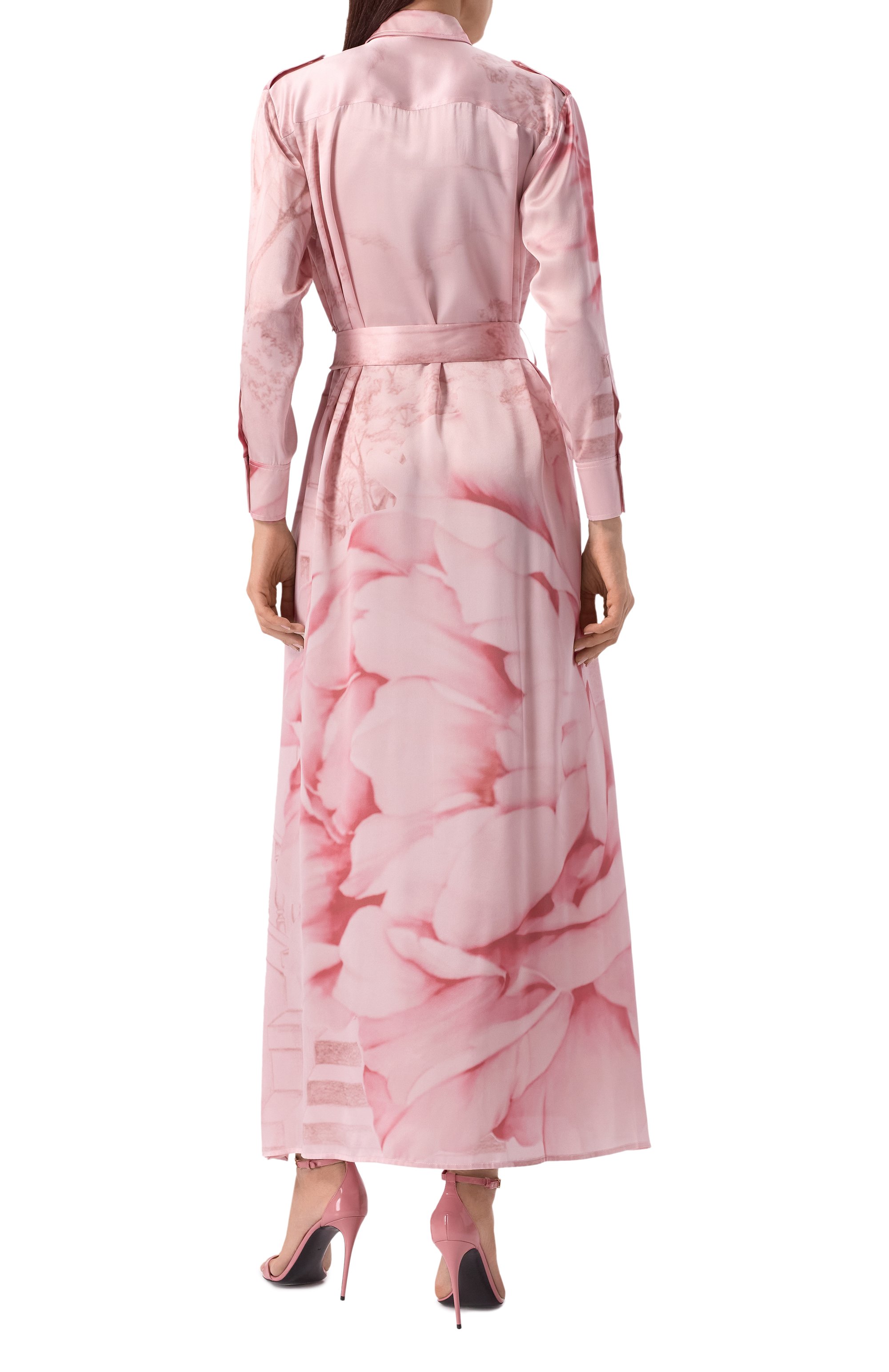 Атласное платье KITON, арт. D47321K0926E11, фото 4