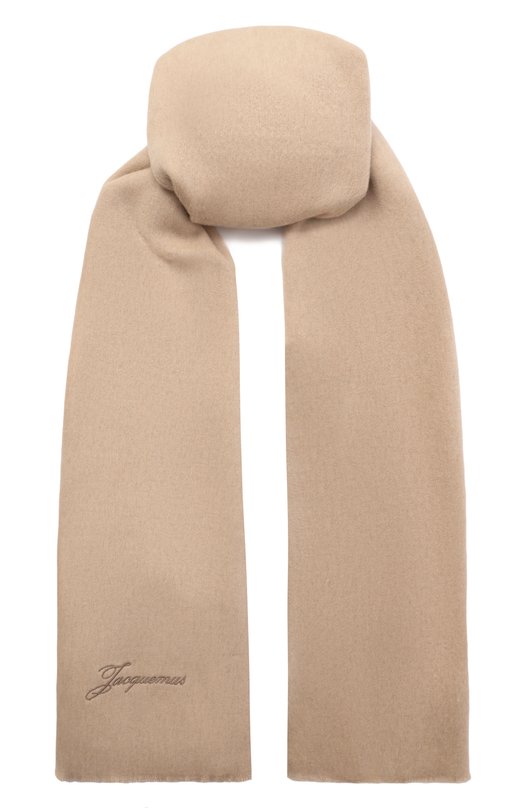 Шарф из шерсти и кашемира Jacquemus 25HACU00792/AK00290 Бежевый 25HACU00792/AK00290