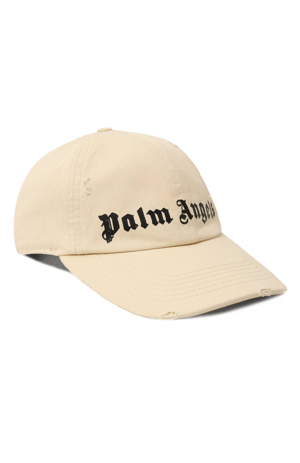 Хлопковая бейсболка PALM ANGELS бежевого цвета по цене 16400 руб., арт. PMLB104F24FAB003, фото 1 Хлопковая бейсболка PALM ANGELS, арт. PMLB104F24FAB003, фото 1
