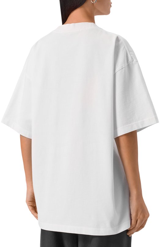 Хлопковая футболка Alexander Wang UCC3251847 Белый  UCC3251847 Фото 4