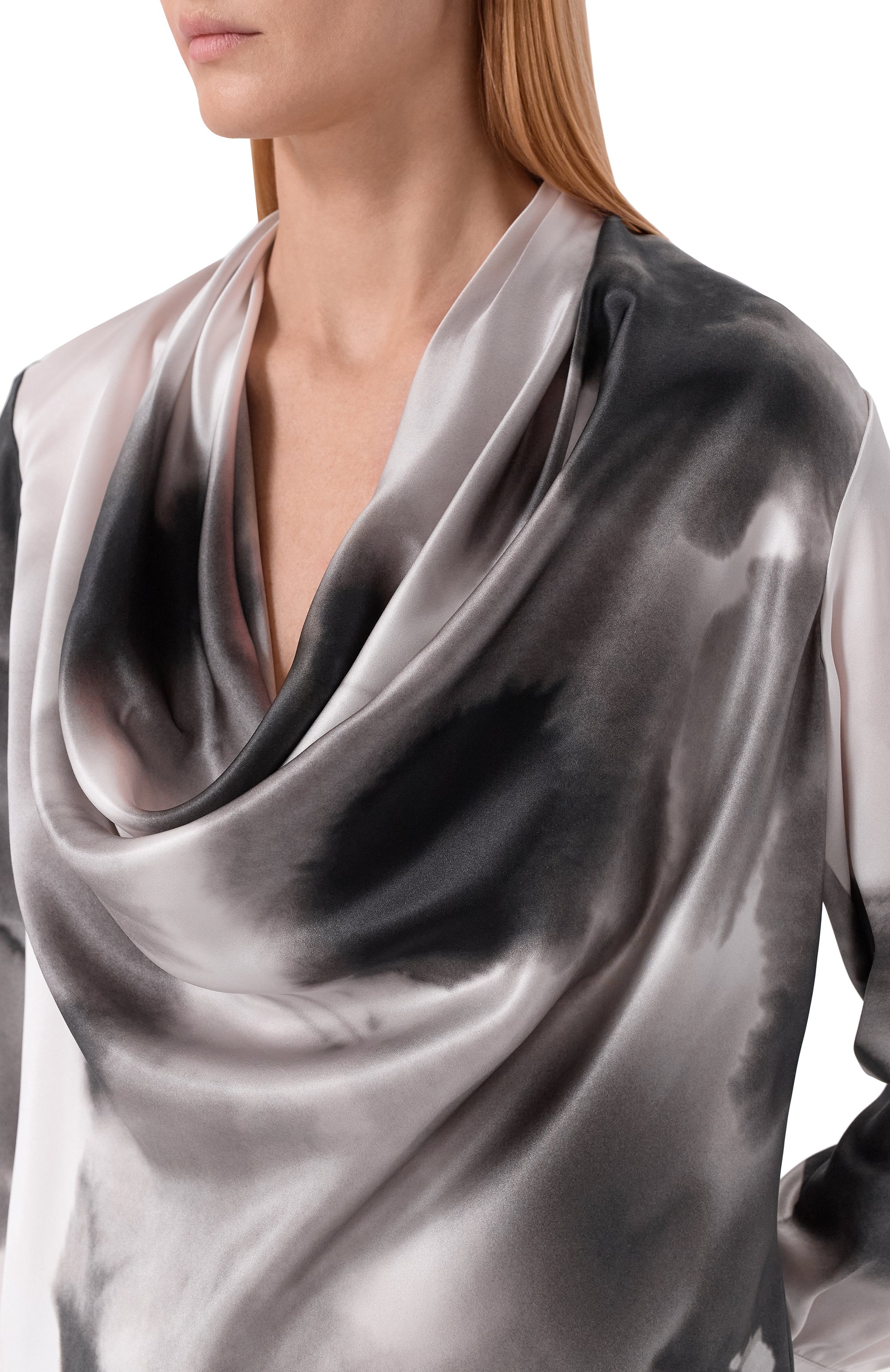 Атласная блузка KITON, арт. D60411K0585G02, фото 5