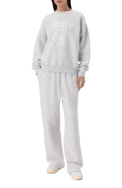 Женский хлопковый свитшот SPORTY AND RICH, арт. ST071716691GY03/JUICY EMBLEM CREWNECK