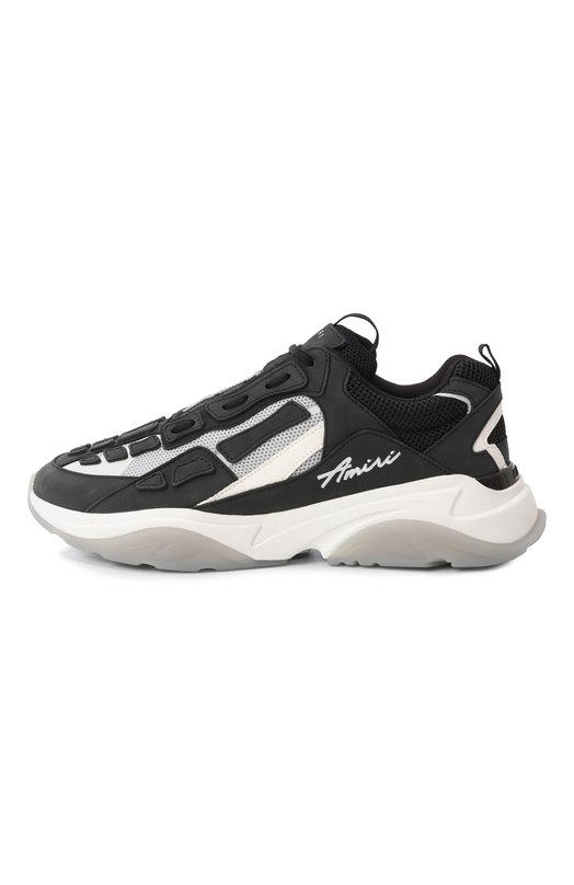 Кожаные кроссовки Bone Running Amiri AMF0SR1091 Чёрный  AMF0SR1091 Фото 4