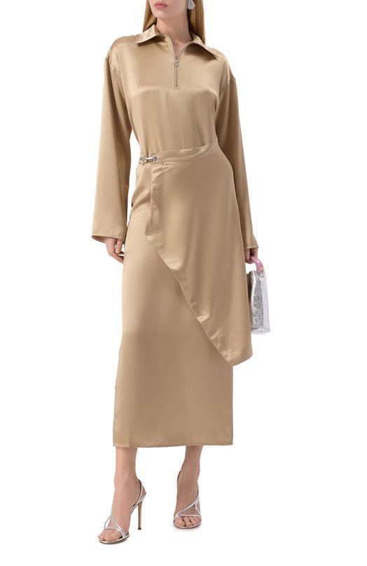 Атласное платье Nanushka NW25RSDR02672 Бежевый  NW25RSDR02672 Фото 2