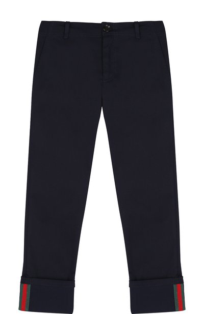 Хлопковые брюки прямого кроя GUCCI, арт. 475447/XBB56, фото 1
