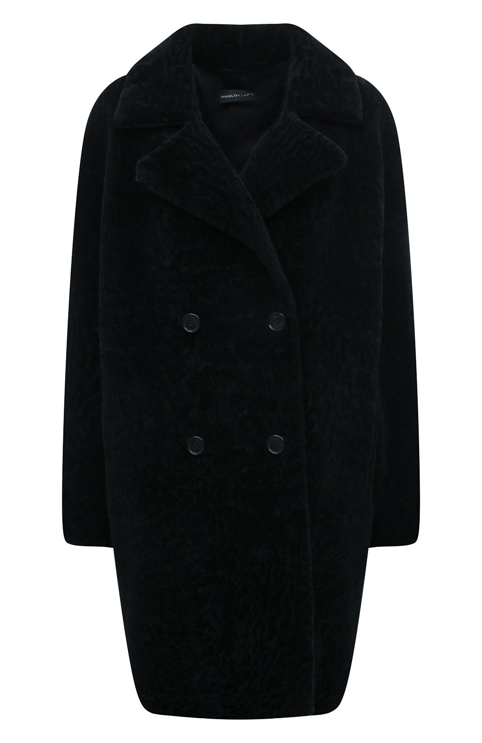 Шуба из овчины MASLOV синего цвета по цене 240020 руб., арт. F007, фото 1 Шуба из овчины MASLOV, арт. F007, фото 1