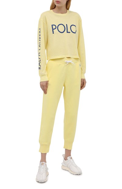 Хлопковый лонгслив POLO RALPH LAUREN желтого цвета по цене 10450 руб., арт. 211843282, фото 2 Хлопковый лонгслив POLO RALPH LAUREN, арт. 211843282, фото 2