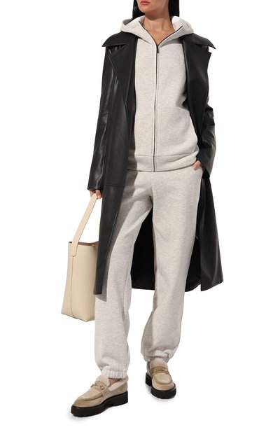 Хлопковые джоггеры PIETRO BRUNELLI светло-серого цвета по цене 13750 руб., арт. PN2107/C00084, фото 2 Хлопковые джоггеры PIETRO BRUNELLI, арт. PN2107/C00084, фото 2