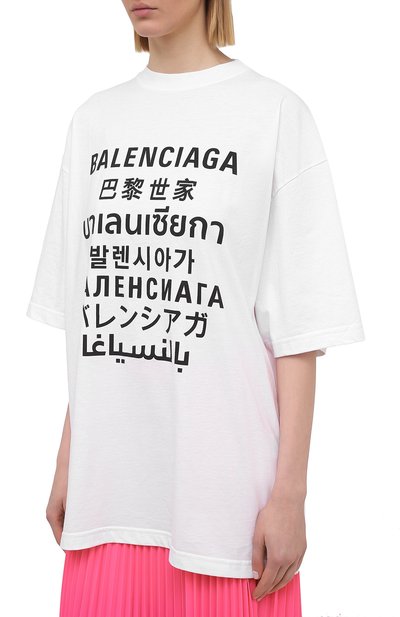 Футболка BALENCIAGA белого цвета по цене 62850 руб., арт. 641532/TJVI3, фото 3 Футболка BALENCIAGA, арт. 641532/TJVI3, фото 3