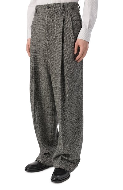 Шерстяные брюки DOLCE & GABBANA темно-серого цвета по цене 175500 руб., арт. GP168T/FMZAT, фото 3 Шерстяные брюки DOLCE & GABBANA, арт. GP168T/FMZAT, фото 3