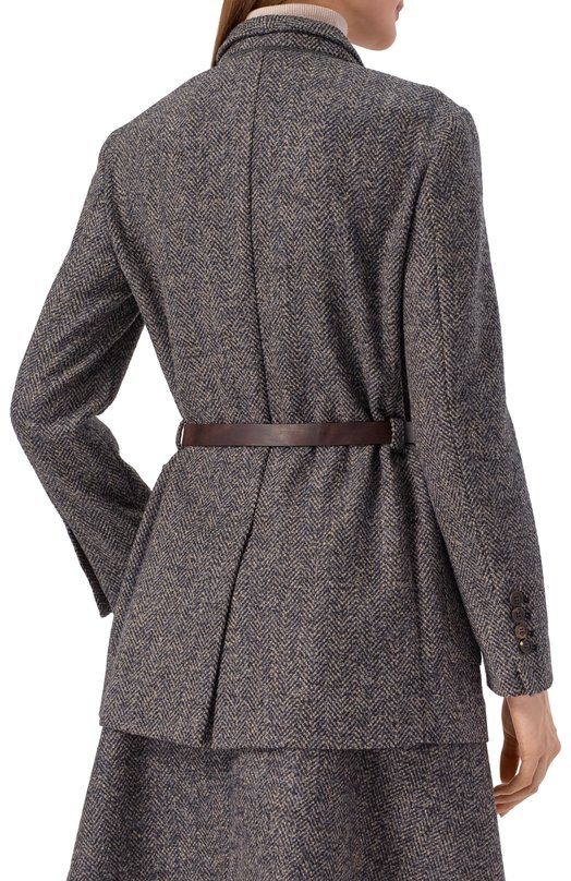 Твидовый жакет Brunello Cucinelli MG5297052 Синий  MG5297052 Фото 4