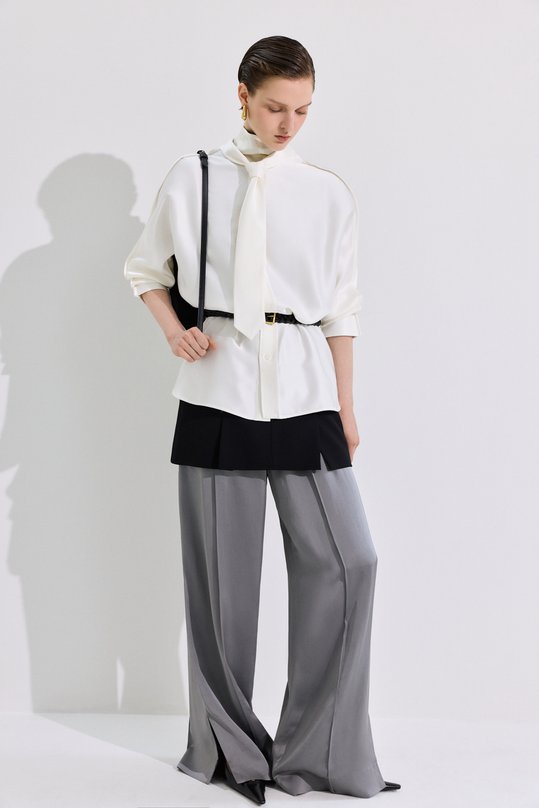 Брюки из вискозы Jil Sander J02KA0180/J65022 Серый  J02KA0180/J65022 Фото 6