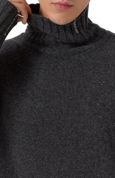 Свитер из кашемира и шерсти ISABEL BENENATO темно-серого цвета по цене 79700 руб., арт. UK22F25, фото 5 Свитер из кашемира и шерсти ISABEL BENENATO, арт. UK22F25, фото 5