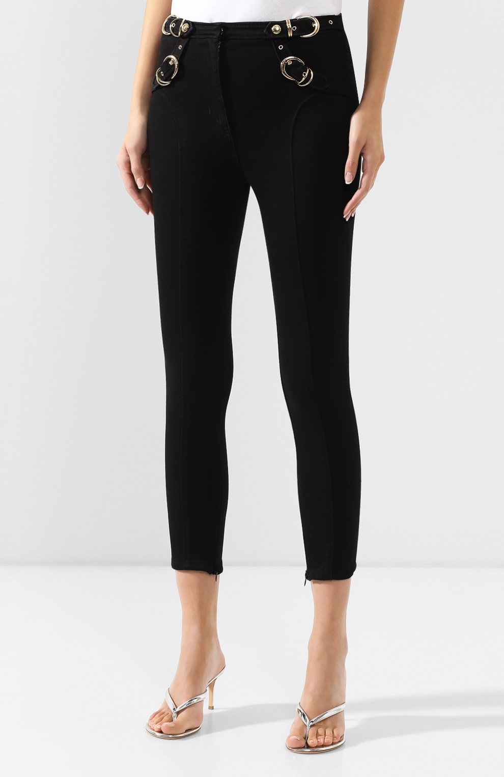 Джинсы VERSACE JEANS COUTURE черного цвета по цене 58800 руб., арт. A1HVA023-VDP523/APV54, фото 3 Джинсы VERSACE JEANS COUTURE, арт. A1HVA023-VDP523/APV54, фото 3