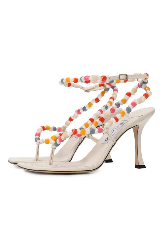 

Кожаные босоножки Amiral 90 Jimmy Choo, Кремовый
