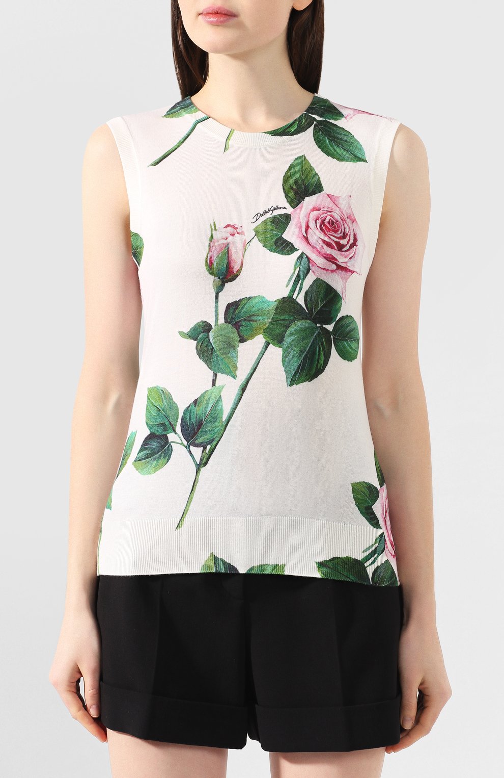 Топ из смеси кашемира и шелка DOLCE & GABBANA, арт. FX620T/JAHHW, фото 3