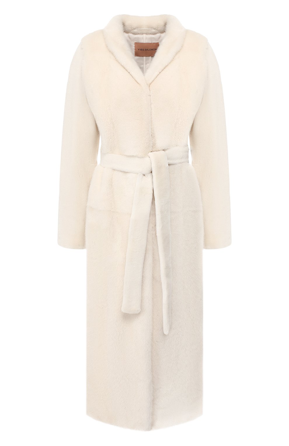 Шуба из меха норки с поясом YVES SALOMON, арт. 7WYM75720VLVR, фото 1