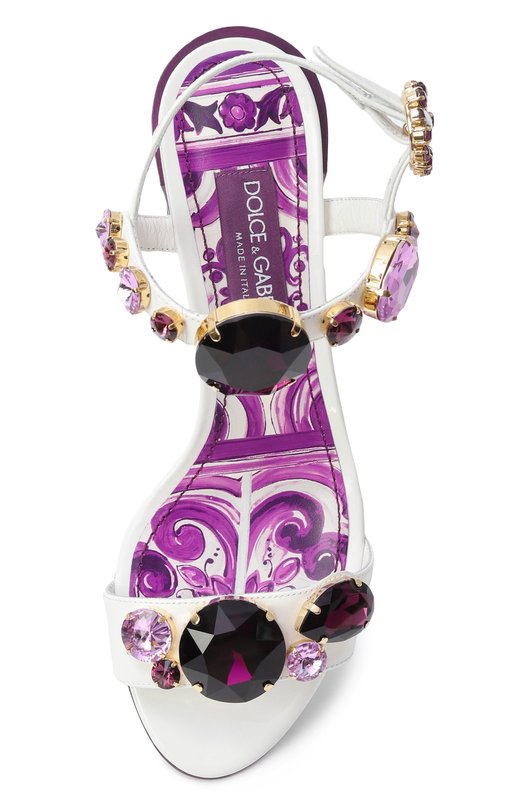 Кожаные босоножки Keira 60 Dolce & Gabbana CR1733/AT848 Белый  CR1733/AT848 Фото 6