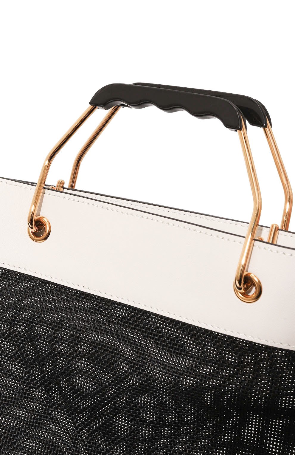 Сумка-тоут VERSACE черно-белого цвета по цене 138000 руб., арт. 10089241A06406, фото 3 Сумка-тоут VERSACE, арт. 10089241A06406, фото 3