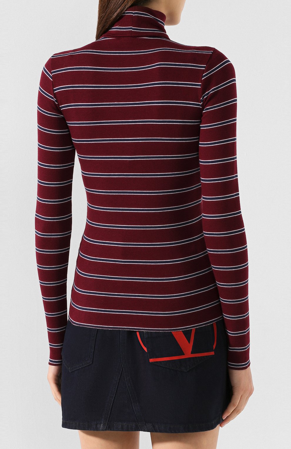 Водолазка в полоску POLO RALPH LAUREN бордового цвета по цене 7795 руб., арт. 211765391, фото 4 Водолазка в полоску POLO RALPH LAUREN, арт. 211765391, фото 4