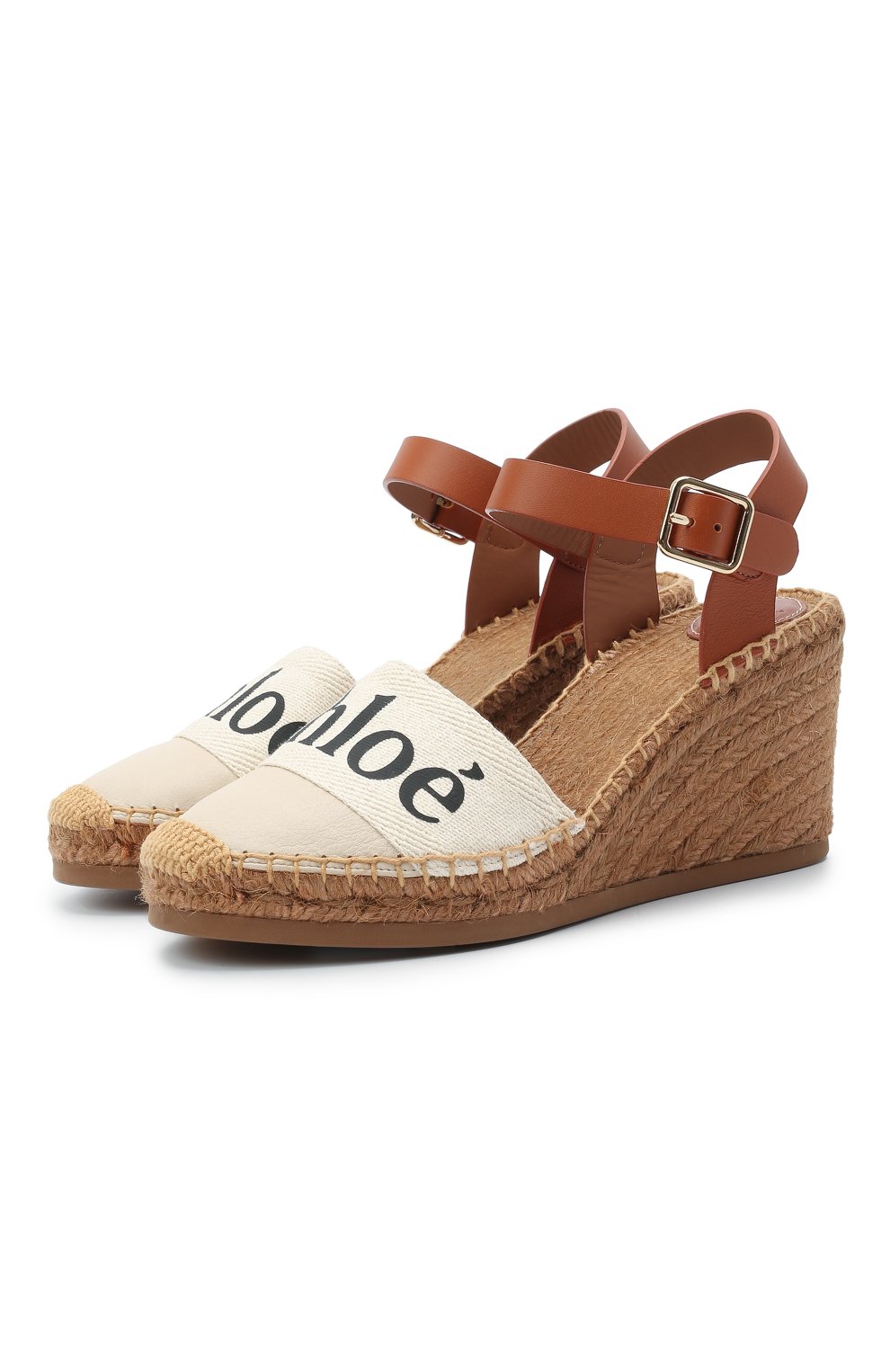 Комбинированные босоножки woody CHLOÉ, арт. CHC21U448R4, фото 1