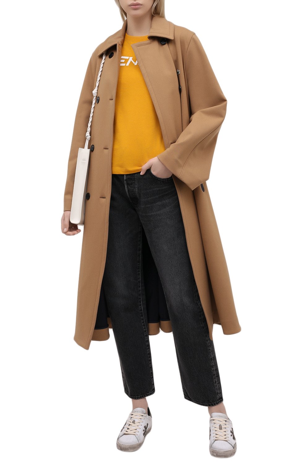 Хлопковая футболка KENZO желтого цвета по цене 11500 руб., арт. FA62TS8414SJ, фото 2 Хлопковая футболка KENZO, арт. FA62TS8414SJ, фото 2