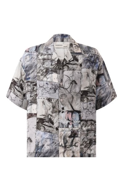 Мужская рубашка из вискозы DOMREBEL, арт. M0NTAGE/CAMP C0LLAR