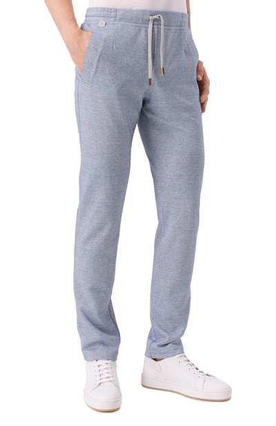 Брюки изо льна и хлопка CAPOBIANCO, арт. 18M735.LUR0., фото 3