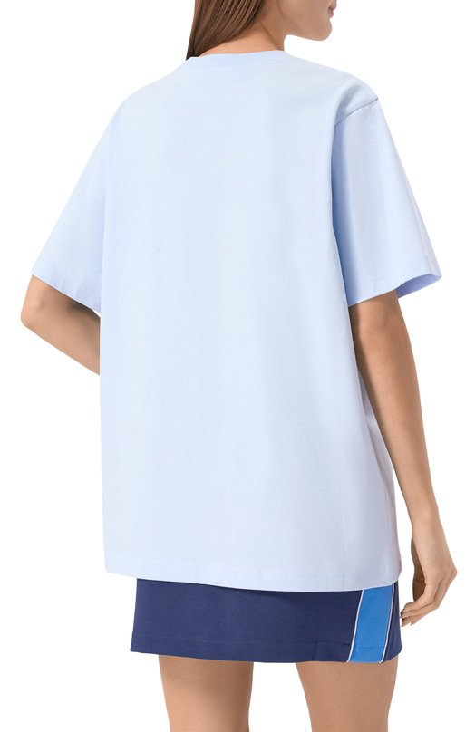 Хлопковая футболка Casablanca M-SP26-JTS-001-05 Голубой  M-SP26-JTS-001-05 Фото 4