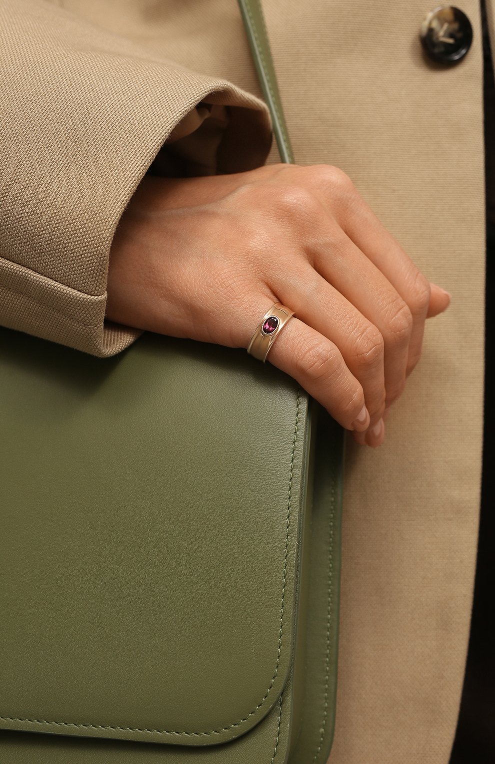 Кольцо с родолитом MOONKA, арт. an-r-rdl, фото 2