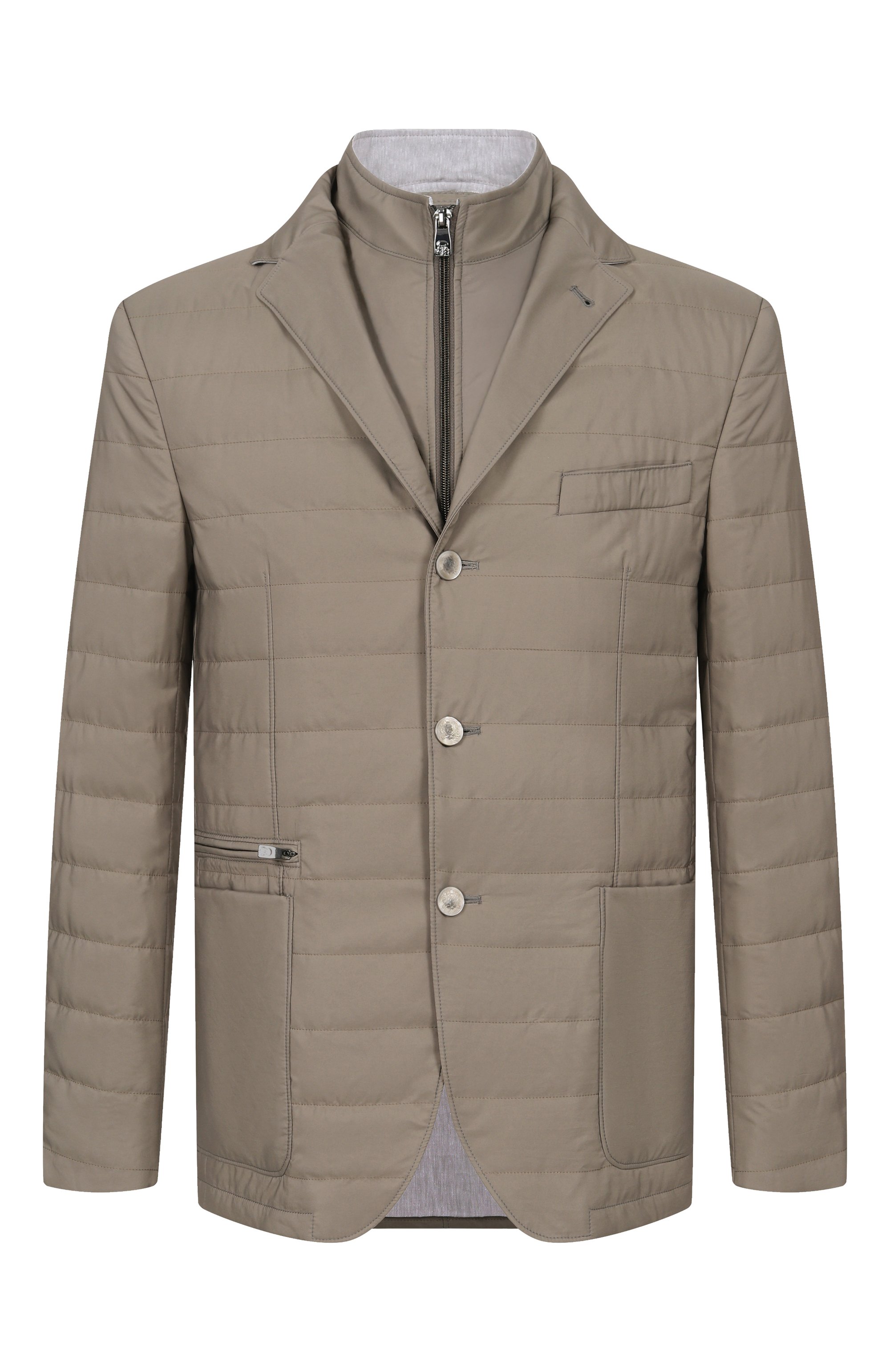 Утепленная куртка CORNELIANI хаки цвета по цене 170500 руб., арт. 276S24/2713051, фото 1 Утепленная куртка CORNELIANI, арт. 276S24/2713051, фото 1