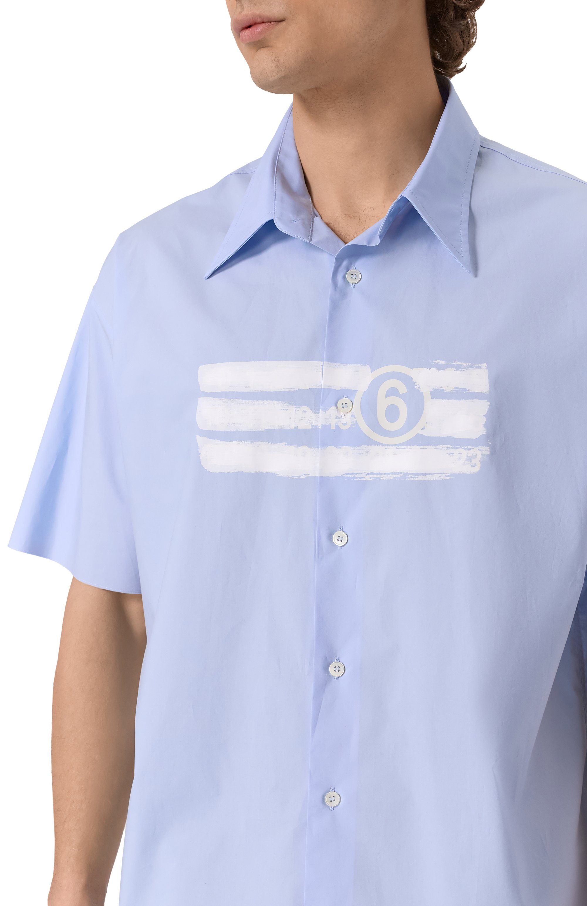 Хлопковая рубашка MM6, арт. SH2DR0004/M35256, фото 5