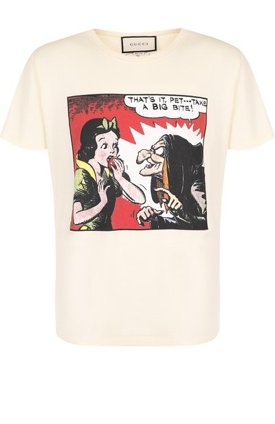Хлопковая футболка с принтом GUCCI, арт. 493117/X3M18, фото 1