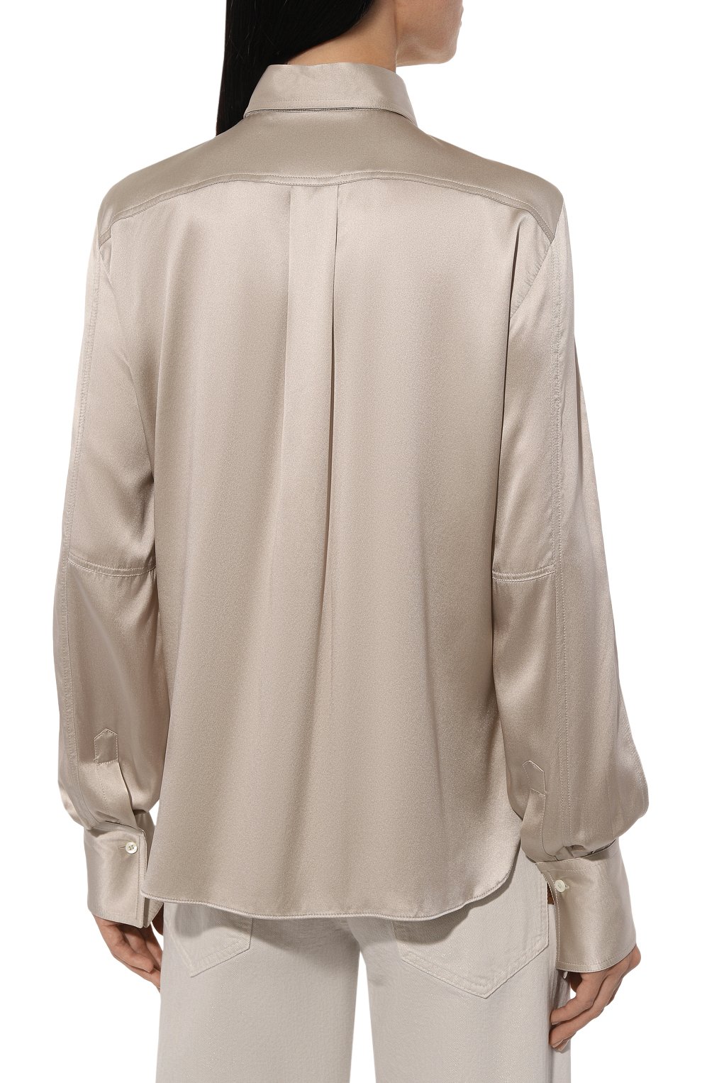 Атласная блузка BRUNELLO CUCINELLI, арт. MPC59NR516, фото 4