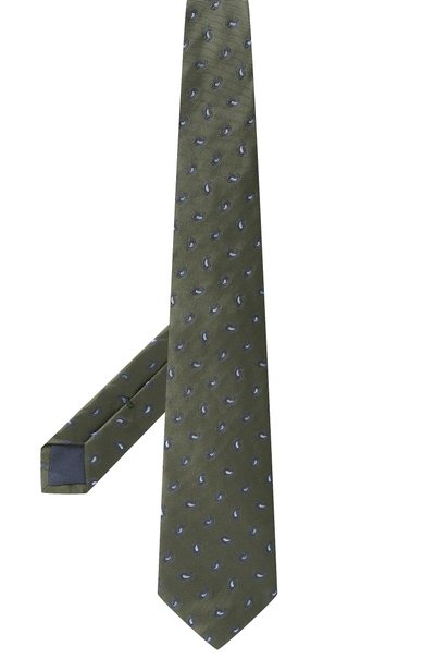 Шелковый галстук CORNELIANI темно-зеленого цвета по цене 27900 руб., арт. 28U302/2A20310, фото 3 Шелковый галстук CORNELIANI, арт. 28U302/2A20310, фото 3