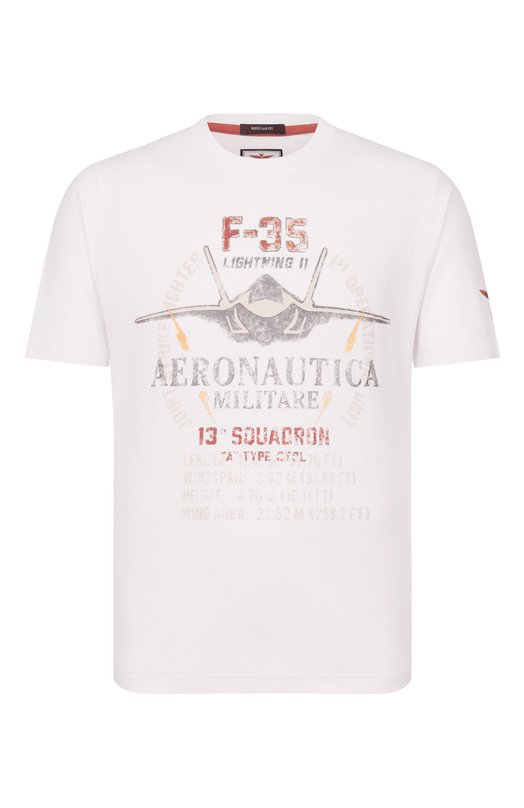 Хлопковая футболка Aeronautica Militare TS2536UJ00641 Белый TS2536UJ00641
