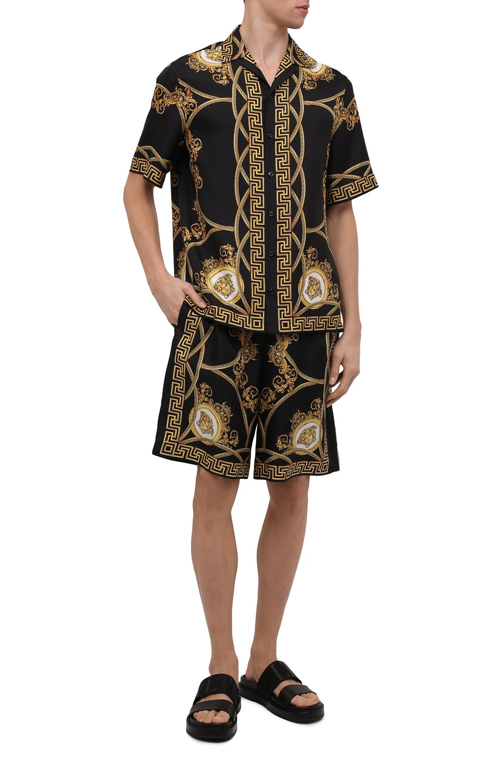 Шелковая рубашка VERSACE, арт. 1003926/1A03043, фото 2