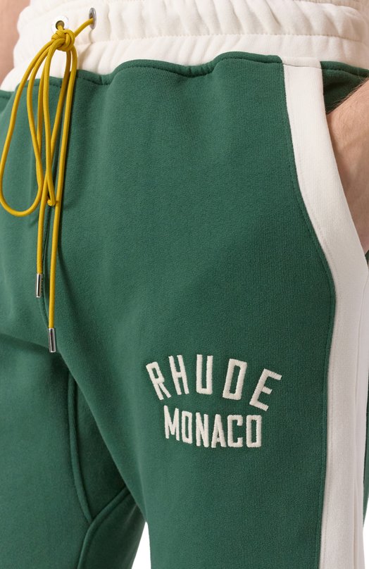 Хлопковые брюки Rhude RHSS25SP01012 Зелёный  RHSS25SP01012 Фото 5