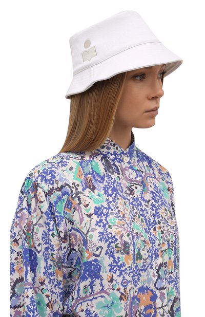 Панама ISABEL MARANT белого цвета по цене 18300 руб., арт. CU0026-22P033A/HALEY, фото 2 Панама ISABEL MARANT, арт. CU0026-22P033A/HALEY, фото 2