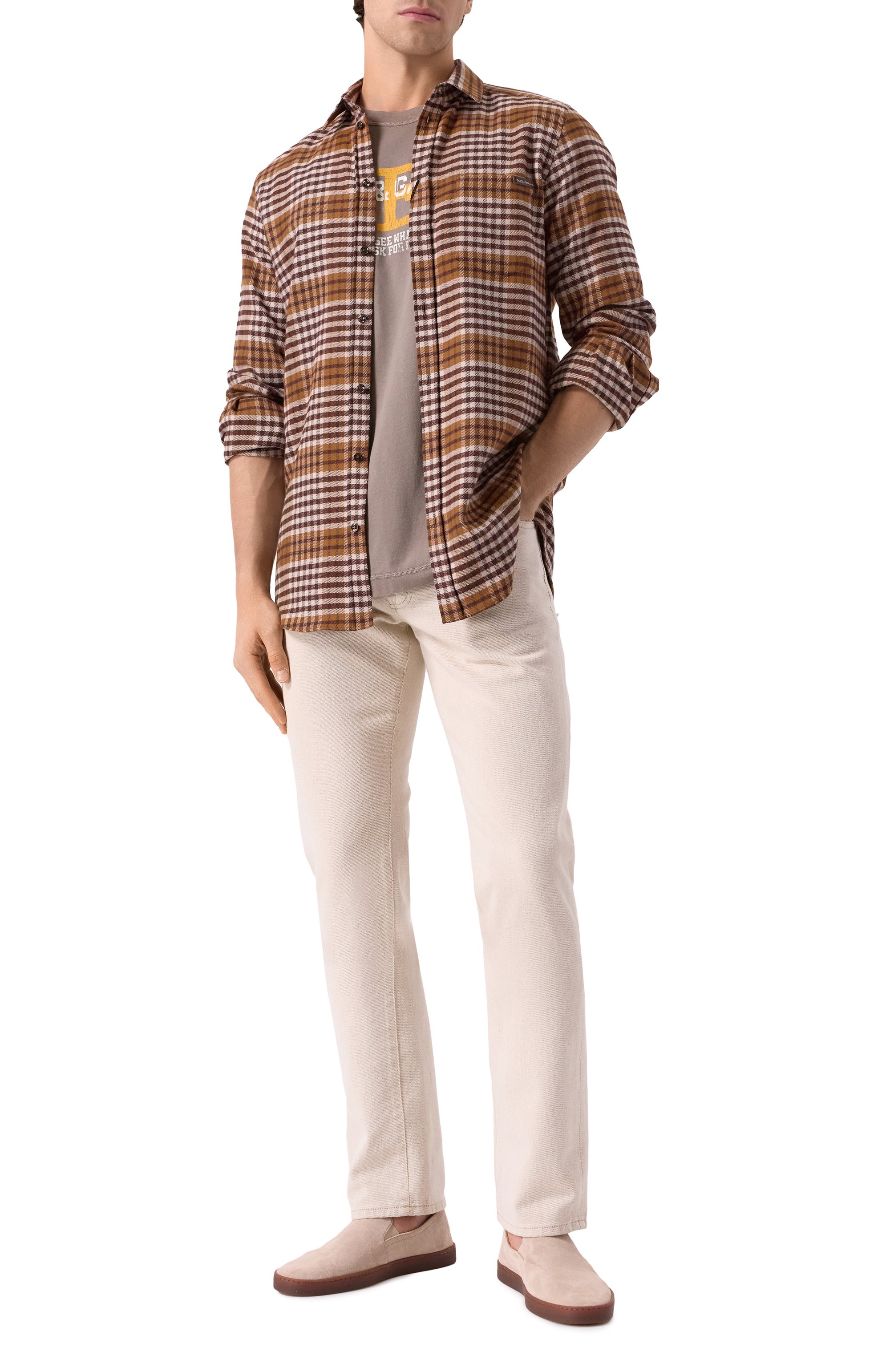 Хлопковая рубашка DOLCE & GABBANA, арт. G5JZ9T/GJ291, фото 2