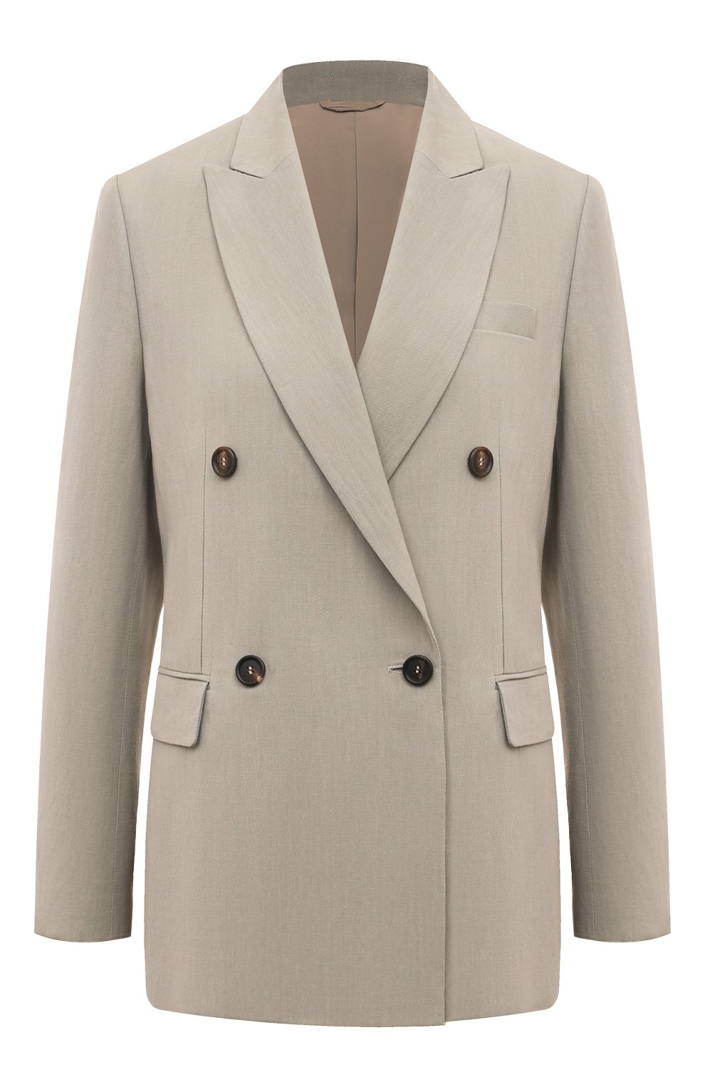 Жакет из вискозы и льна BRUNELLO CUCINELLI бежевого цвета по цене 343500 руб., арт. MH1262215, фото 1 Жакет из вискозы и льна BRUNELLO CUCINELLI, арт. MH1262215, фото 1