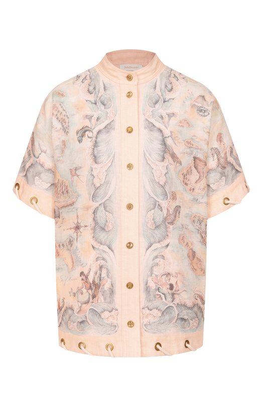 Льняная рубашка Zimmermann 6558TC261 Бежевый 6558TC261