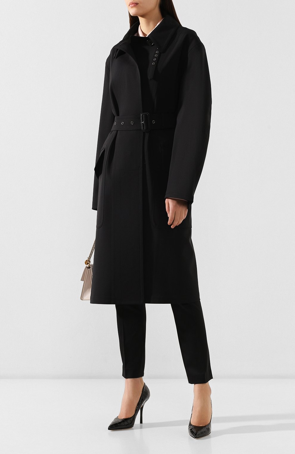 Шерстяной тренч TOM FORD черного цвета по цене 482500 руб., арт. CP1466-FAX493, фото 2 Шерстяной тренч TOM FORD, арт. CP1466-FAX493, фото 2